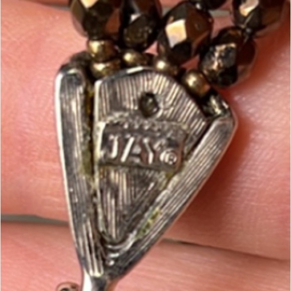 80's Vintage Jay Strongwater Multi Strand Crystal Necklace with Pendant - Picture 10 of 16